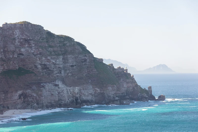 The cliffs and sea at Cape Point.