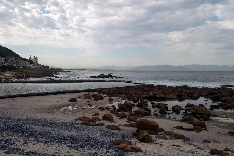 St James tidal pool and the False Bay shore.